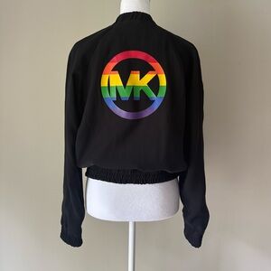 Michael Kors Rainbow Logo Bomber Jacket